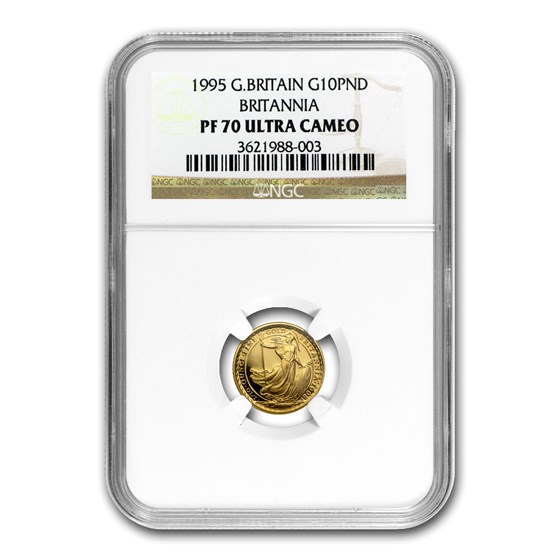 1995 Great Britain 1/10 oz Proof Gold Britannia PF-70 NGC 1995 Great Britain 1/10 oz Proof Gold Britannia PF-70 NGC