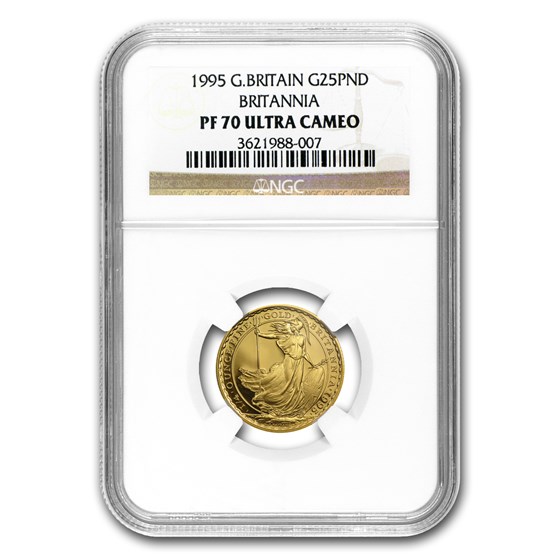 1995 Great Britain 1/4 oz Proof Gold Britannia PF-70 NGC 1995 Great Britain 1/4 oz Proof Gold Britannia PF-70 NGC
