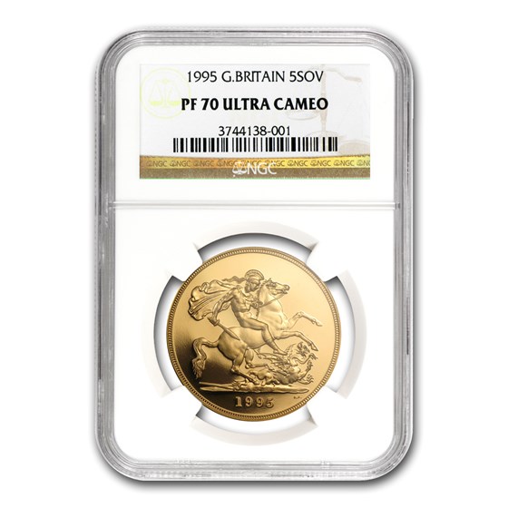 1995 Great Britain Gold £5 Sov PF-70 NGC 1995 Great Britain Gold £5 Sov PF-70 NGC