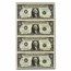 1995 (I-Minneapolis) $1 FRN CU (Fr#1921-I) 4 Note Uncut Sheet