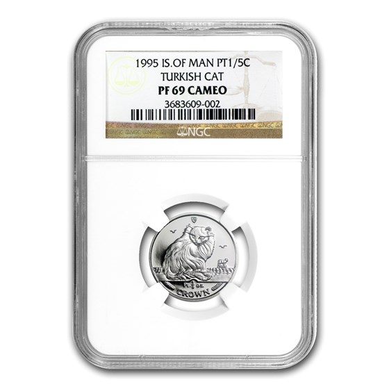1995 Isle of Man 1/5 oz Platinum Cat PF-69 NGC