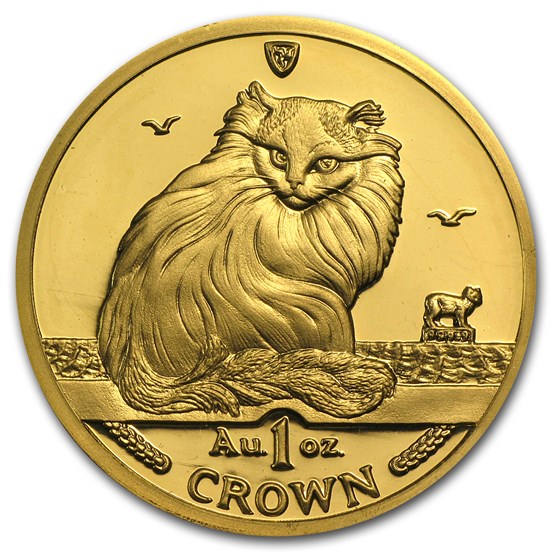 1995 Isle of Man 1 oz Gold Turkish Cat BU 1995 Isle of Man 1 oz Gold Turkish Cat BU