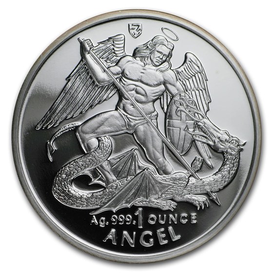 1995 Isle of Man 1 oz Silver Angel Proof - Abrasions 1995 Isle of Man 1 oz Silver Angel Proof - Abrasions
