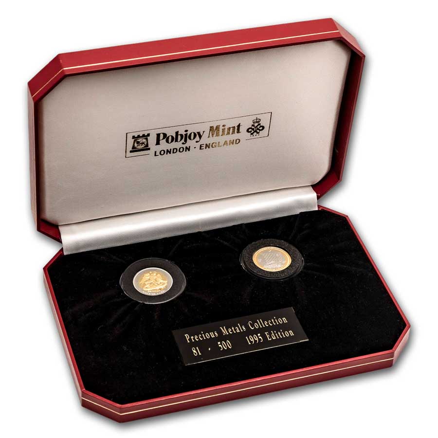 Buy 1995 Isle of Man Platinum/Gold Proof Angel & Noble Set | APMEX