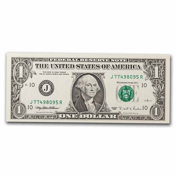 1995 (J-Kansas City) $1.00 FRN CU (Fr#1922-J)