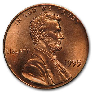 1995 Lincoln Cent BU (Red)