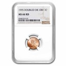 1995 Lincoln Cent Doubled Die Obv MS-66 NGC (Red)
