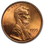 1995 Lincoln Cent Doubled Die Obv MS-66 PCGS (Red)