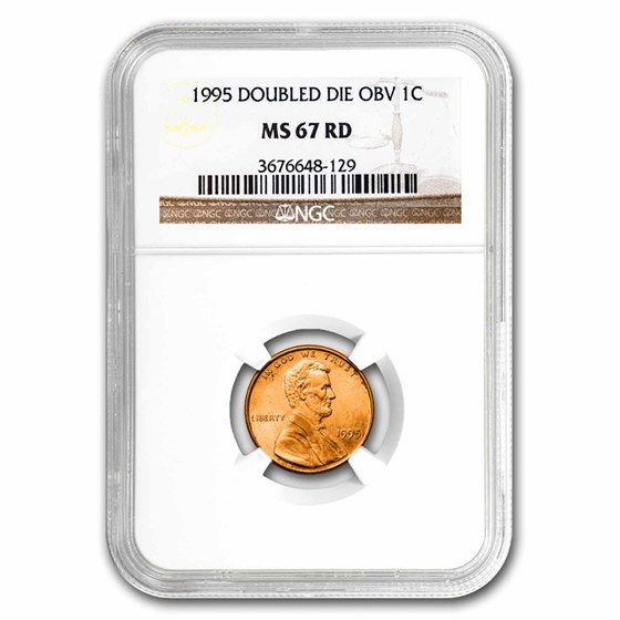 1995 Lincoln Cent Doubled Die Obv MS-67 NGC (Red) 1995 Lincoln Cent Doubled Die Obv MS-67 NGC (Red)