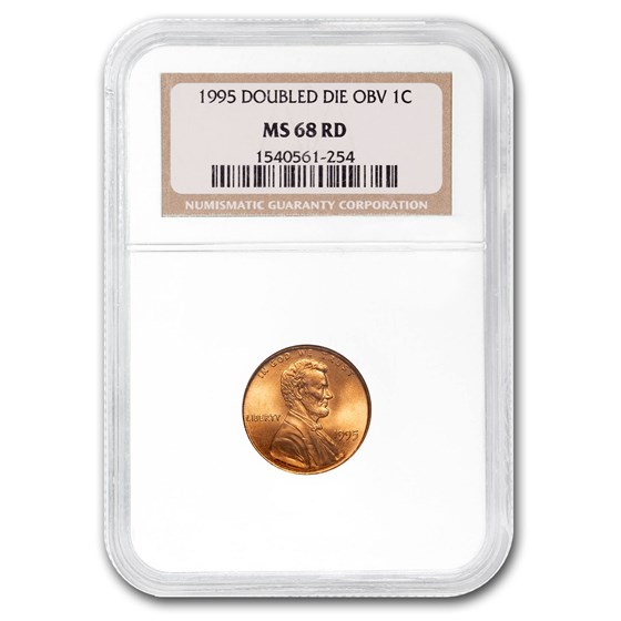 1995 Lincoln Cent Doubled Die Obv MS-68 NGC (Red) 1995 Lincoln Cent Doubled Die Obv MS-68 NGC (Red)