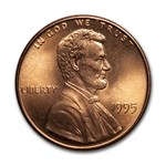 1995 Lincoln Cent Doubled Die Obverse BU (Red)
