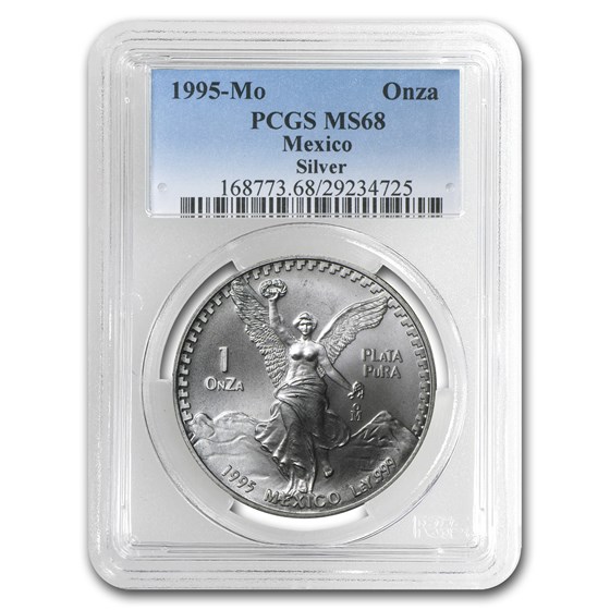 1995 Mexico 1 oz Silver Libertad MS-68 PCGS 1995 Mexico 1 oz Silver Libertad MS-68 PCGS