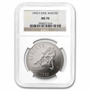 1995-P Civil War $1 Silver Commem MS-70 NGC