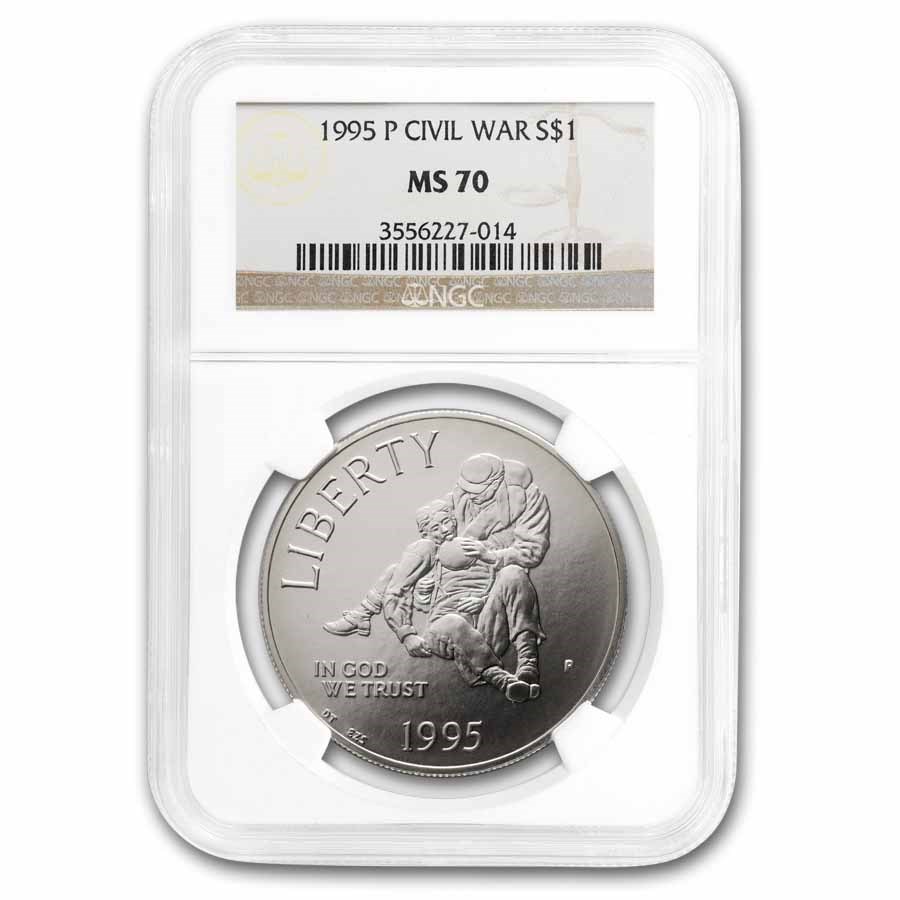 1995-P Civil War $1 Silver Commem MS-70 NGC