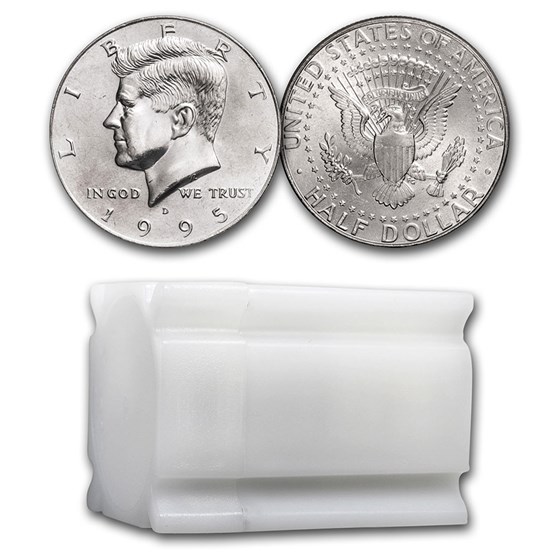 1995-P Kennedy Half Dollar 20-Coin Roll BU 1995-P Kennedy Half Dollar 20-Coin Roll BU