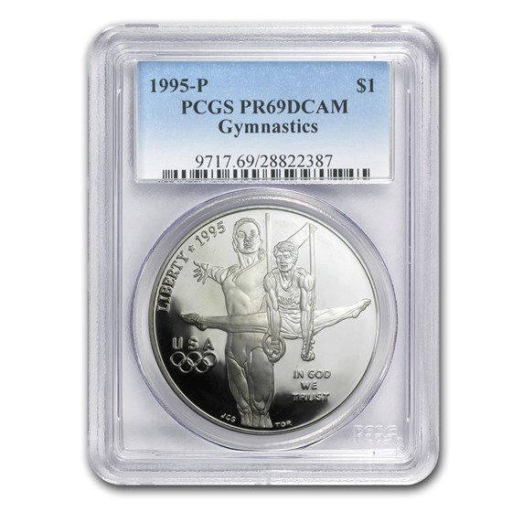 1995-P Olympic Gymnast $1 Silver Commem PR-69 PCGS 1995-P Olympic Gymnast $1 Silver Commem PR-69 PCGS