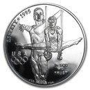1995-P Olympic Gymnast $1 Silver Commem Proof (w/Box & COA)
