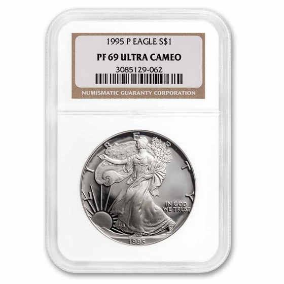 1995-P Proof American Silver Eagle PF-69 NGC 1995-P Proof American Silver Eagle PF-69 NGC
