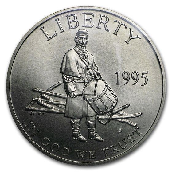 1995-S Civil War 1/2 Dollar Clad Commem BU (w/Box & COA) 1995-S Civil War 1/2 Dollar Clad Commem BU (w/Box & COA)