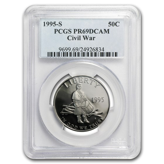 1995-S Civil War 1/2 Dollar Clad Commem PR-69 PCGS 1995-S Civil War 1/2 Dollar Clad Commem PR-69 PCGS