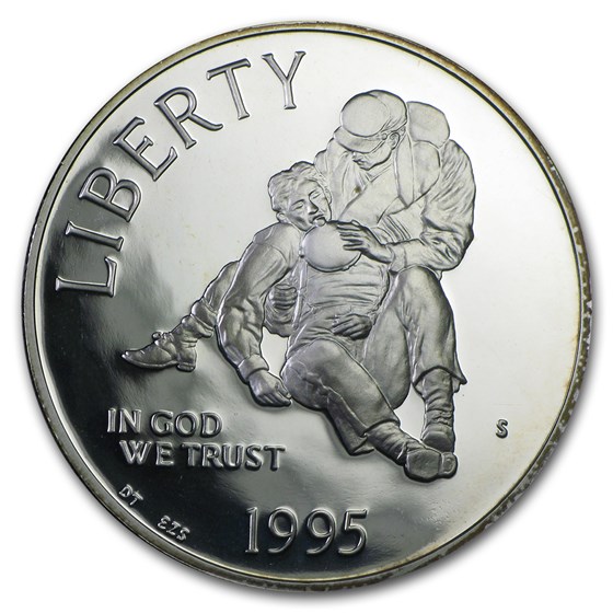1995-S Civil War $1 Silver Commem Proof (Capsule Only) 1995-S Civil War $1 Silver Commem Proof (Capsule Only)