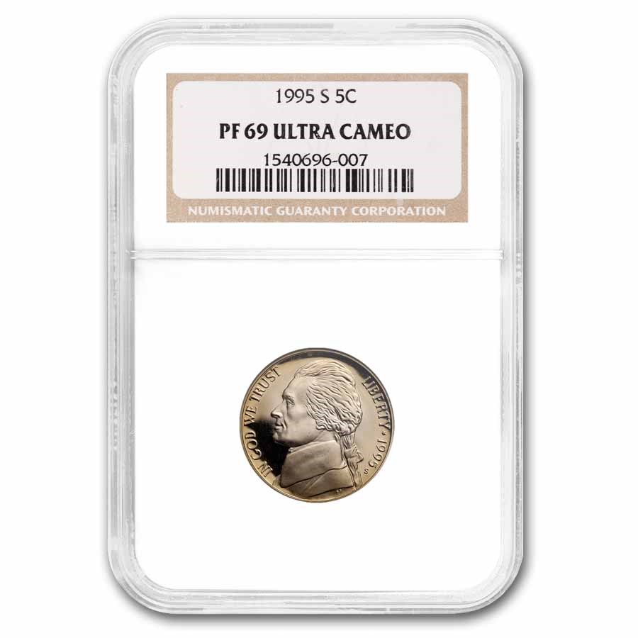 1995-S Jefferson Nickel PF-69 NGC Ultra Cameo