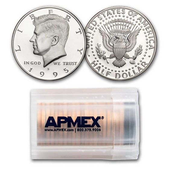 1995-S Kennedy Half Dollar 20-Coin Roll Proof 1995-S Kennedy Half Dollar 20-Coin Roll Proof