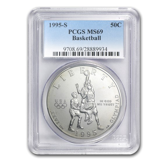 1995-S Olympic 1/2 Dollar Clad Commem MS-69 PCGS (Basketball) 1995-S Olympic 1/2 Dollar Clad Commem MS-69 PCGS (Basketball)
