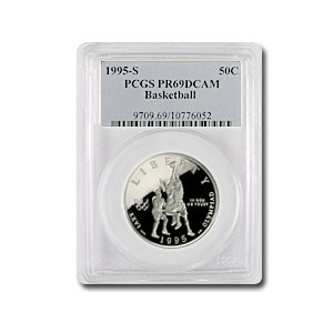 1995-S Olympic 1/2 Dollar Clad Commem PR-69 PCGS (Basketball) 1995-S Olympic 1/2 Dollar Clad Commem PR-69 PCGS (Basketball)
