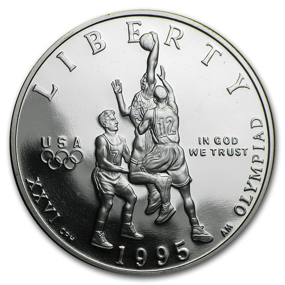 1995-S Olympic Basketball 1/2 Dollar Clad Commem Proof (Capsule) 1995-S Olympic Basketball 1/2 Dollar Clad Commem Proof (Capsule)