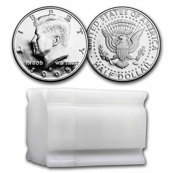 1995-S Silver Kennedy Half Dollar 20-Coin Roll Proof 1995-S Silver Kennedy Half Dollar 20-Coin Roll Proof