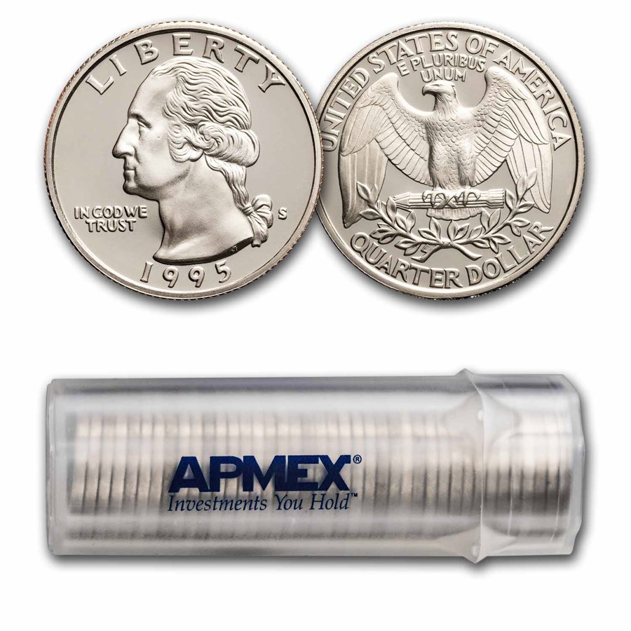 1995-S Washington Quarter 40-Coin Roll Proof
