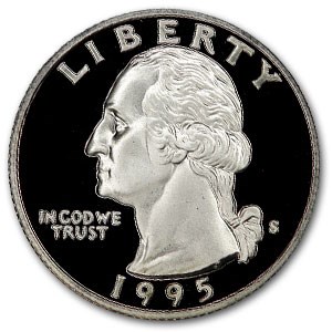 1995-S Washington Quarter Gem Proof 1995-S Washington Quarter Gem Proof