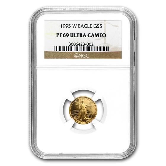1995-W 1/10 oz Proof American Gold Eagle PF-69 UCAM NGC 1995-W 1/10 oz Proof American Gold Eagle PF-69 UCAM NGC