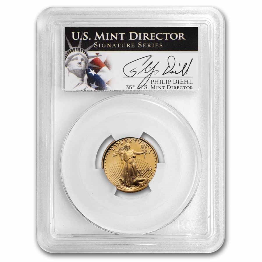 1995-W 1/10 oz Proof Gold Eagle PR-69 PCGS (Diehl Signed)