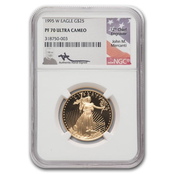1995-W 1/2 oz Proof American Gold Eagle PF-70 NGC (Mercanti) 1995-W 1/2 oz Proof American Gold Eagle PF-70 NGC (Mercanti)
