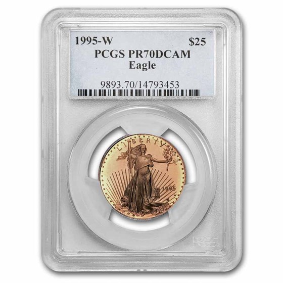1995-W 1/2 oz Proof American Gold Eagle PR-70 DCAM PCGS 1995-W 1/2 oz Proof American Gold Eagle PR-70 DCAM PCGS