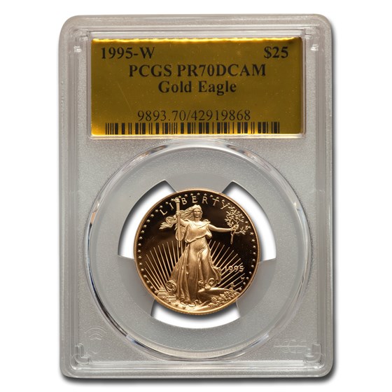 1995-W 1/2 oz Proof American Gold Eagle PR-70 PCGS (Gold Foil)