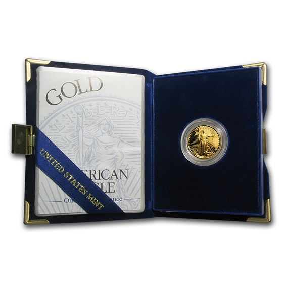 1995-W 1/4 oz Proof American Gold Eagle (w/Box & COA)