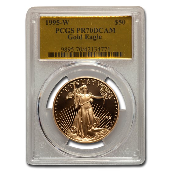 1995-W 1 oz Proof American Gold Eagle PR-70 PCGS (Gold Foil)