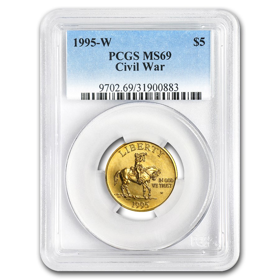 1995-W Gold $5 Commem Civil War MS-69 PCGS