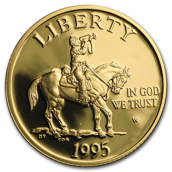 1995-W Gold $5 Commem Civil War Proof (Capsule only)