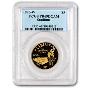 1995-W Gold $5 Commem Olympic Stadium PR-69 PCGS 1995-W Gold $5 Commem Olympic Stadium PR-69 PCGS