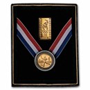 1995-W Gold $5 Commem Olympic Torch Runner Pf (w/'96 Atlanta Pin)