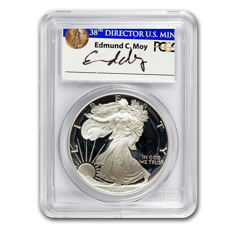 Buy 1995-W Proof American Silver Eagle PR-70 PCGS (Edmund Moy) | APMEX