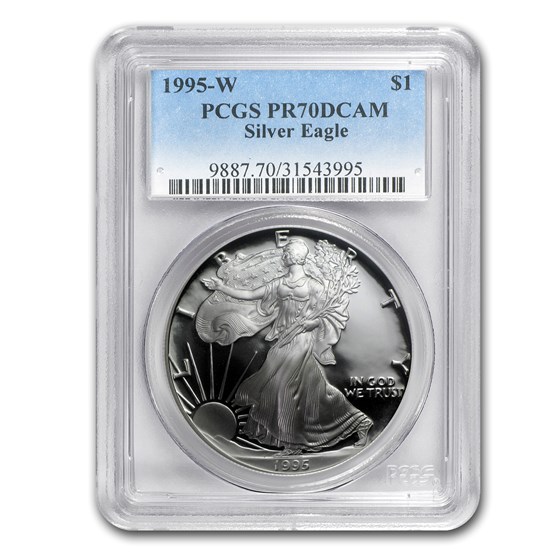 1995-W Proof American Silver Eagle PR-70 PCGS 1995-W Proof American Silver Eagle PR-70 PCGS