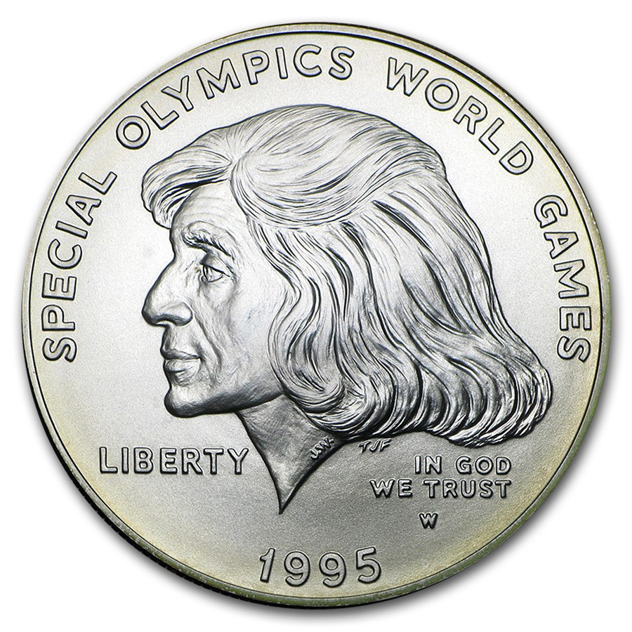 1995-W Special Olympics $1 Silver Commem BU (Capsule only)
