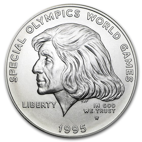 1995-W Special Olympics $1 Silver Commem BU (w/Box & COA) 1995-W Special Olympics $1 Silver Commem BU (w/Box & COA)