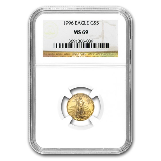 1996 1/10 oz American Gold Eagle MS-69 NGC