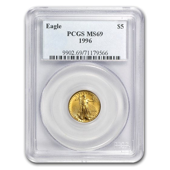 1996 1/10 oz American Gold Eagle MS-69 PCGS 1996 1/10 oz American Gold Eagle MS-69 PCGS